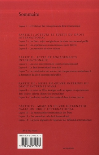 Manuel de droit international public 10e édition