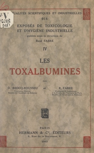 Les toxalbumines