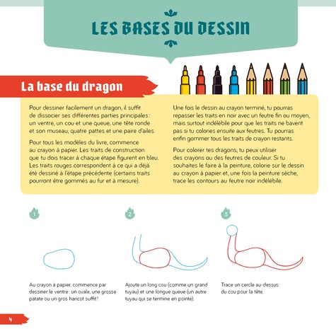 Je dessine des dragons. Plus de 60 dessins étape par étape