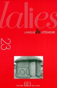 Denis Creissels et Jean Bouffartigue - Lalies N° 23/2003 : .