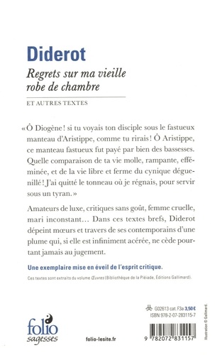 Regrets sur ma vieille robe de chambre et autres... de Denis Diderot -  Poche - Livre - Decitre