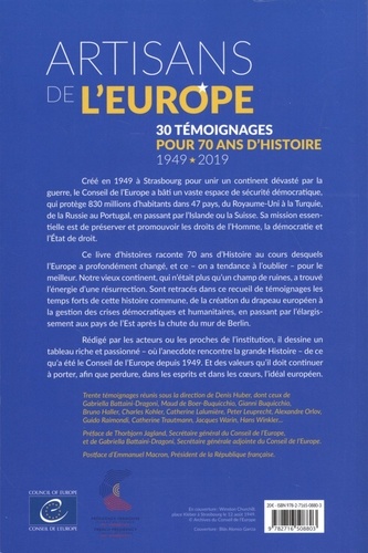 Artisans de l'Europe. 30 témoignages pour 70 ans d'histoire (1949-2019)