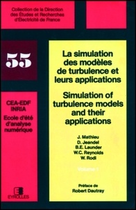 Denis Jeandel - LA SIMULATION DES MODELES DE TURBULENCE T. - 1.