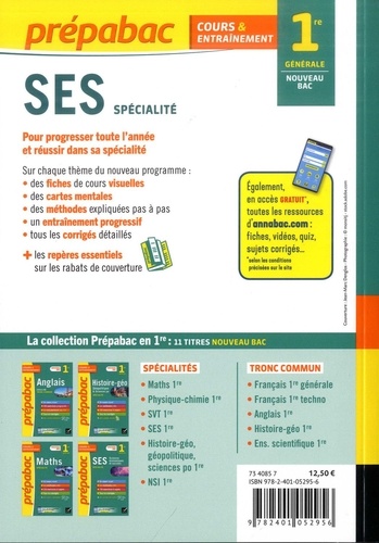 Spécialité SES 1re  Edition 2019