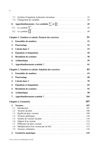 Cours et exercices de mathématiques Seconde