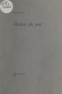 Matière du jour