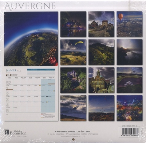 Auvergne, la passion de nos régions. Calendrier 16 mois  Edition 2023