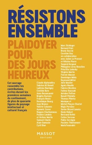 Denis Robert et Claude Alphandéry - Résistons ensemble - Plaidoyer pour des jours heureux.