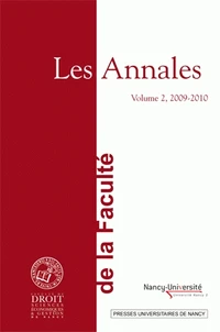 Les Annales de la faculté de droit, sciences économiques et gestion de Nancy
