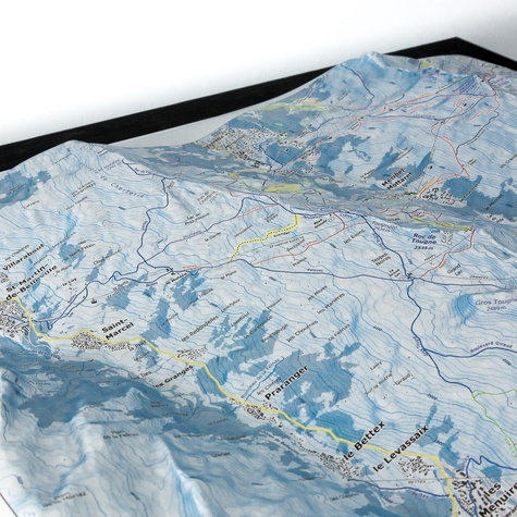 Carte des pistes Les 3 Vallées (Les Ménuires - Val Thorens - Méribel). Les Ménuires, Val Thorens, Saint Martin de Belleville
