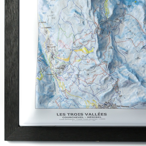 Carte des pistes Les 3 Vallées. Méribel - Courchevel