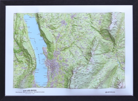 Carte en relief Aix-les-Bains. Mont Revard - Mont de la Charvaz - Montagne de Lachat