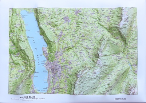 Carte en relief Aix-les-Bains. Mont Revard - Mont de la Charvaz - Montagne de Lachat