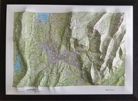  Dénivelés - Carte en relief Chambéry - Mont du Chat, Mont de Nivolet, Mont de la Buffaz.