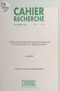 L'évaluation des politiques publiques et le concept de bénéficiaires