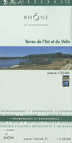  Département du Rhône - Terres de l'Est et du Velin - 1/25 000.