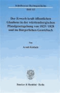 Der Erwerb kraft öffentlichen Glaubens in der württembergischen Pfandgesetzgebung von 1825/1828 und im Bürgerlichen Gesetzbuch.