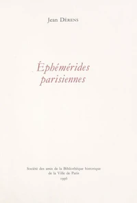 Éphémérides parisiennes