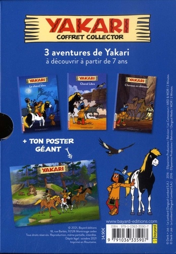 Yakari  Chevaux en détresse ; Cheval Libre ; Le cheval bleu. Coffret collector en 3 volumes, avec un poster géant