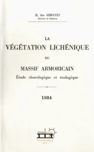 La végétation lichénique du Massif armoricain