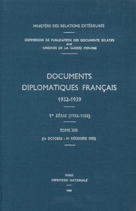 Des affaires étrangères Ministère - Documents diplomatiques français - 1935 – Tome V (16 octobre – 31 décembre).
