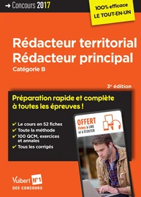Concours Rédacteur territorial, Rédacteur principal - Catégorie B