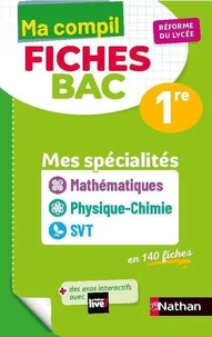Mathématiques, Physique-Chimie, SVT 1re Mes spécialités
