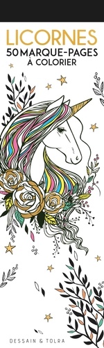 Licornes. 50 marque-pages à colorier