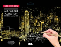 Maxi-tableaux à gratter Paris - Hong-Kong