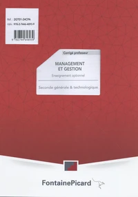 Management et gestion Enseignement optionnel 2de générale & technologique