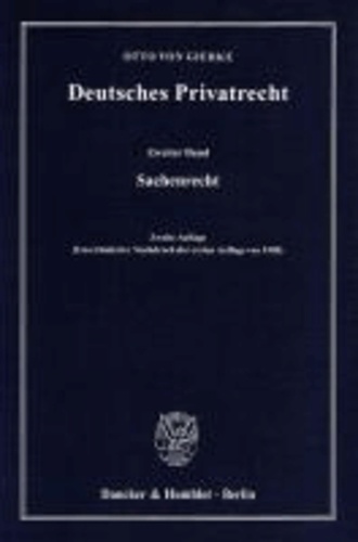 Deutsches Privatrecht 2 - Sachenrecht.