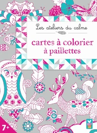 Cartes à colorier à paillettes