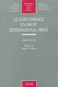 Le concubinage en droit international privé