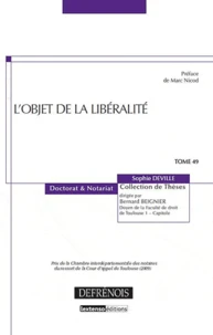 L'objet de la libéralité