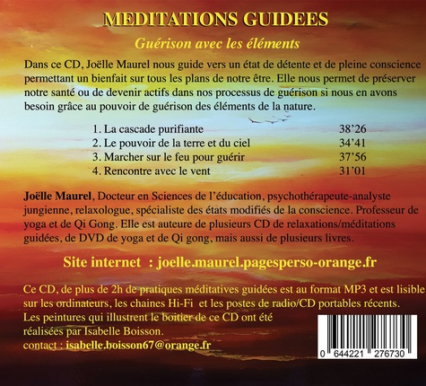 Méditations guidées. Guérison avec les éléments  1 CD audio