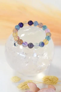 Bracelet Fluorite Perles rondes 10 mm