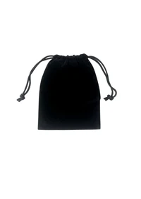 Pochon noir en velours - Moyen modèle