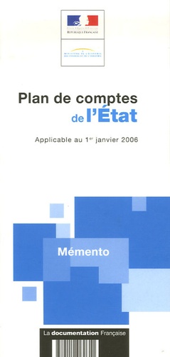  DGCP - Plan de comptes de l'Etat - Applicable au 1er janvier 2006, Memento.