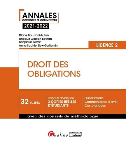 Droit des obligations. Licence 2  Edition 2021-2022