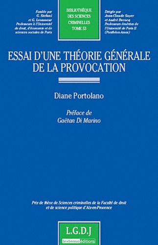 Diane Portolano - Essai d'une théorie générale de la provocation.