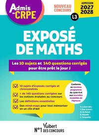 Admis au CRPE 2027-2028 – Exposé disciplinaire L3 - Exposé de maths