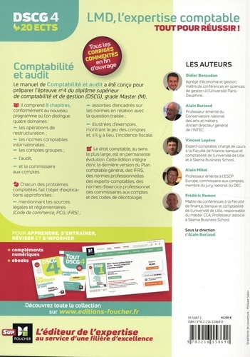 Comptabilité et audit DSCG 4. Manuel et applications  Edition 2020-2021