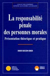 La responsabilité pénale des personnes morales - Présentation théorique et pratique.pdf