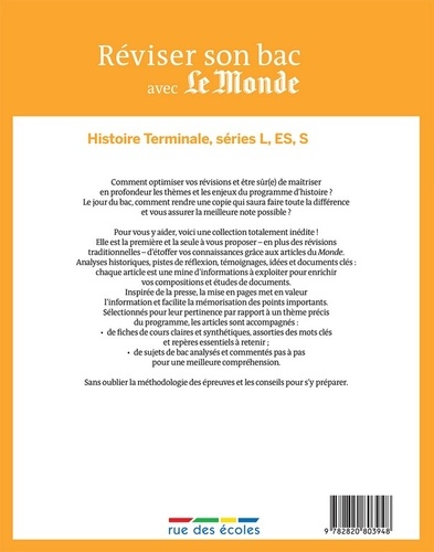 Histoire Tle L, ES, S  Edition 2015