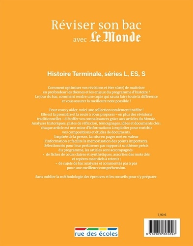 Histoire Tle L, ES, S  Edition 2016 - Occasion