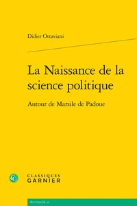 La naissance de la science politique