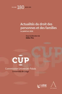 Actualités du droit des personnes et des familles