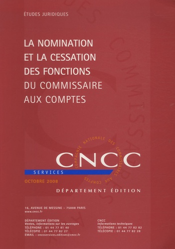 Didier Poracchia - La nomination et la cessation des fonctions du commissaire aux comptes.