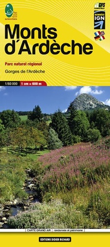 Monts d'Ardèche. 1/60 000