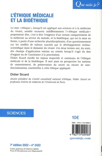 L'éthique médicale et la bioéthique 7e édition